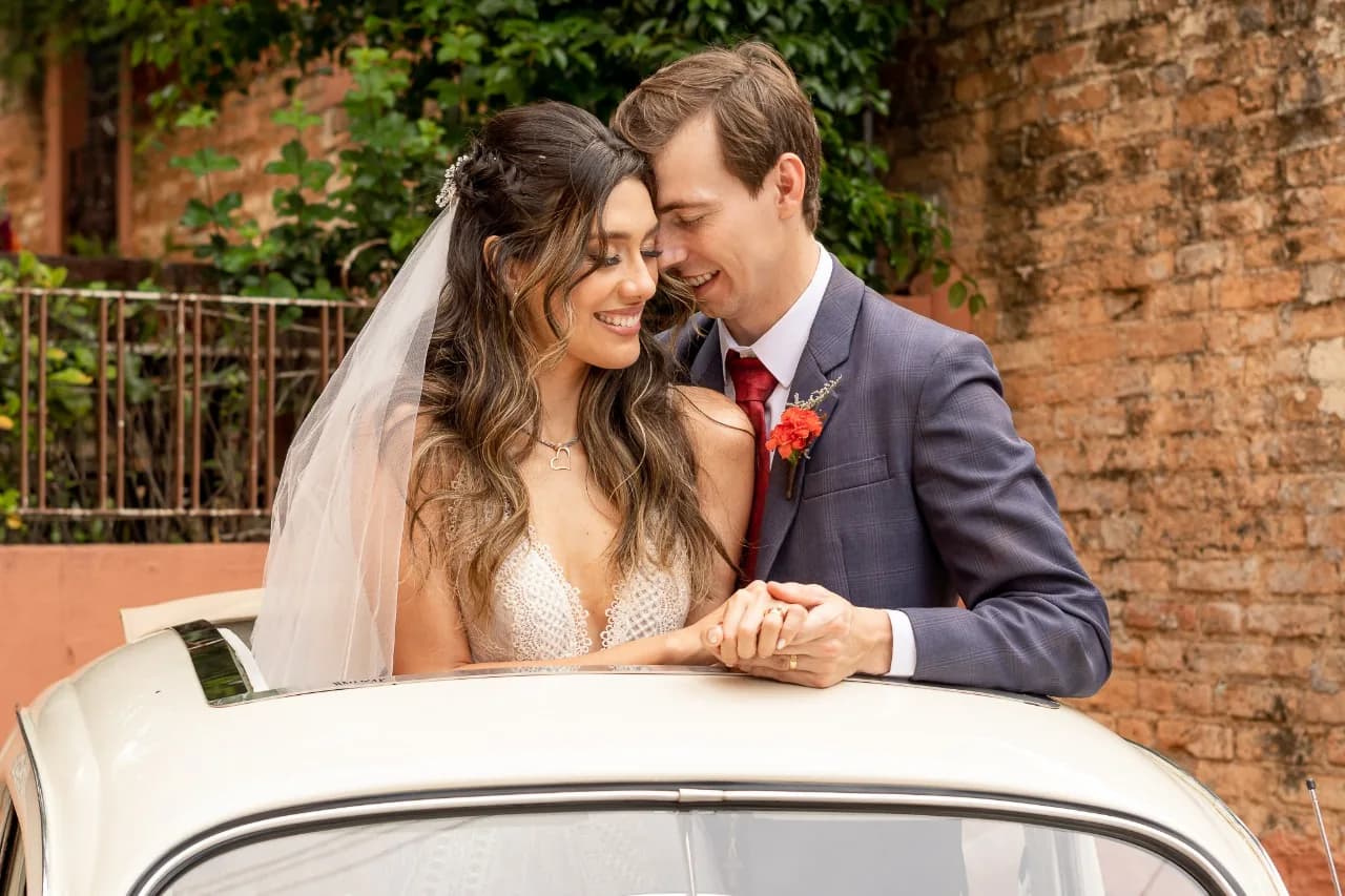 Rafaela e Jefferson — momento do casamento.